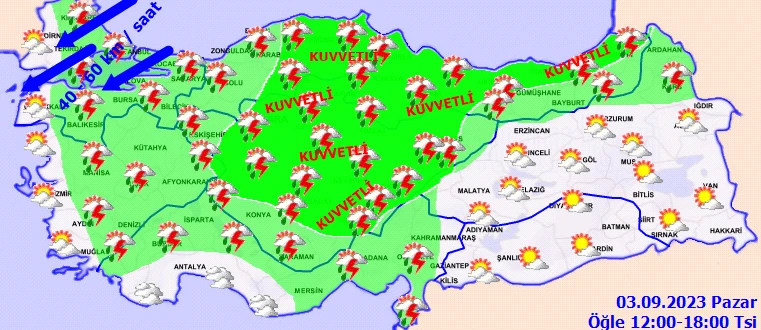 AFAD ve Meteoroloji'den 22 ile sarı ve turuncu kodlu uyarı: Sağanak şiddetli vuracak, sel ve su baskınlarına dikkat! (3 Eylül hava durumu)
