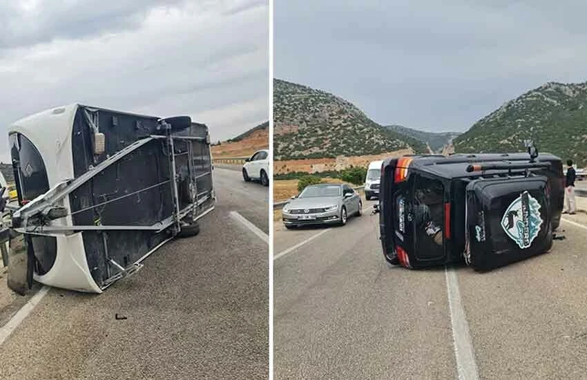 Sanatçı Sümer Ezgü kaza yaptı! İki aracı birden devrildi
