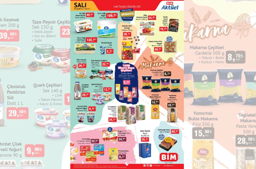 BİM 5 Eylül 2023 Salı aktüel ürün kataloğu gene bomba gibi! Yoğurt, Un, deterjan uygun fiyata - 1. Resim