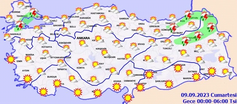 Meteoroloji'den İstanbul için sağanak alarmı: Saat verildi, kuvvetli geliyor! Birçok ile sarı ve turuncu kodlu uyarı... (9 Eylül hava durumu)