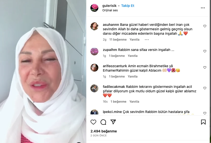 Ünlü türkücü Güler Işık, ikinci kez yakalandığı kanseri yendi!