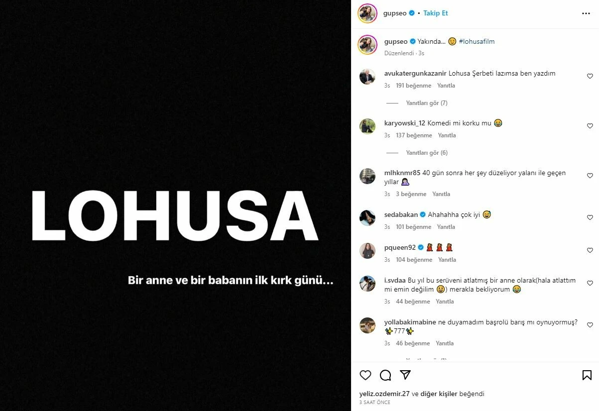 Beklenen filmi geliyor! Gupse Özay, Lohusa ile setlere dönmeye hazırlanıyor…