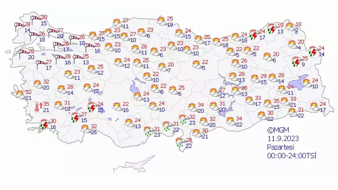 hava durumu Yeni haftaya fırtınayla merhaba! Meteoroloji'den İstanbul'a sağanak uyarısı (11 Eylül <a href=