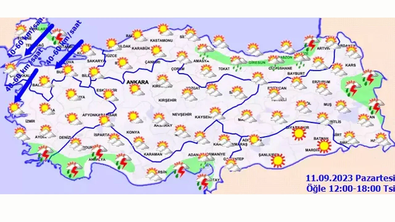 Yeni haftaya fırtınayla merhaba! Meteoroloji'den İstanbul'a sağanak uyarısı (11 Eylül hava durumu)