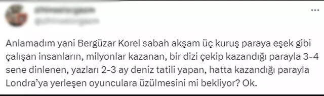 Oyunculuğun zorluklarını anlatan Bergüzar Korel, alay konusu oldu! Milyonlar kazanıyorsun…