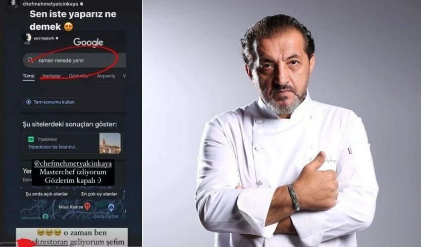Yüsra Geyik'in ramen çağrısına Mehmet Yalçınkaya kayıtsız kalmadı