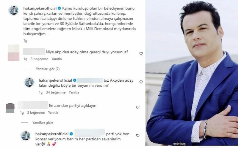 Memleketi için belediye başkan adayı olacağını açıklamıştı! Hakan Peker hangi partiden aday olacak?
