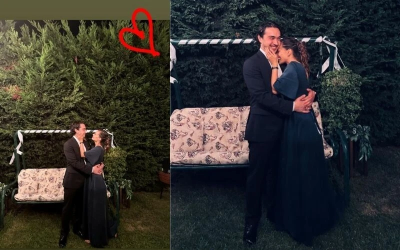 Güzel Günler dizisinin oyuncuları evliliğe ilk adımı attı! İşte Burak Dakak ve Leyla Tanlar’ın mutluluk pozları…