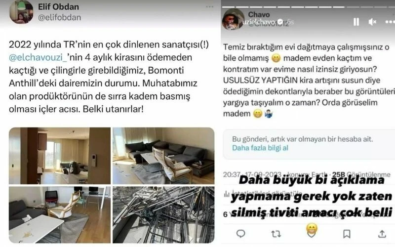 4 aylık kirasını ödemeden kaçtığını söyledi, evinin halini paylaştı… Rapçi Uzi’den ev sahibine jet hızıyla cevap!