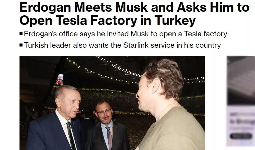 Cumhurbaşkanı Erdoğan'ın Elon Musk'tan talebi dünya basınında: Yeni Tesla fabrikası için Türkiye ön planda