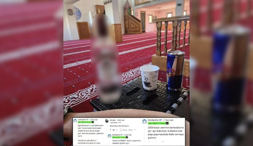 Camide içki içen hadsizden şaşkına çeviren savunma: Müslüman bir insanım...
