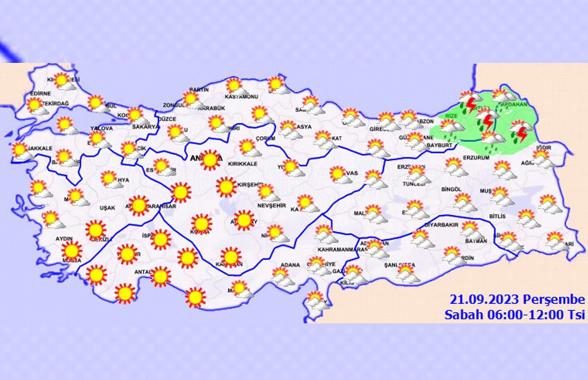 Meteorolojiden gök gürültülü sağanak uyarısı! İl il hava durumu raporu: Önleminizi alın (21 Eylül 2023)