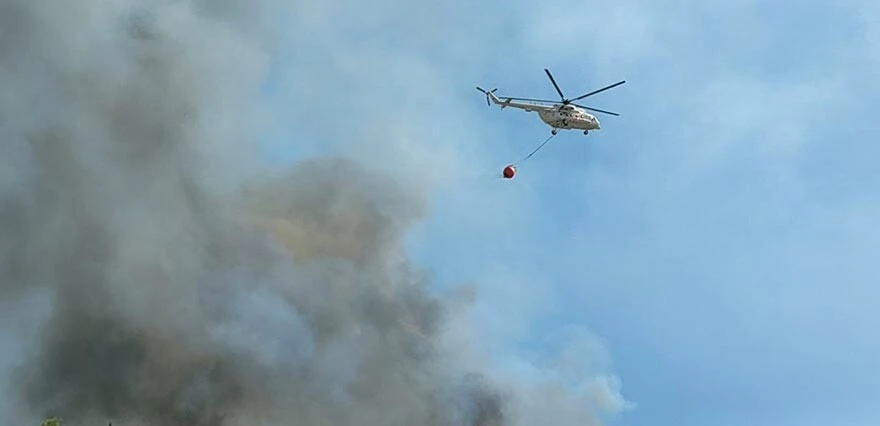 Aksu'da korkutan yangın! Lüks tekneye ardından ormana sıçradı