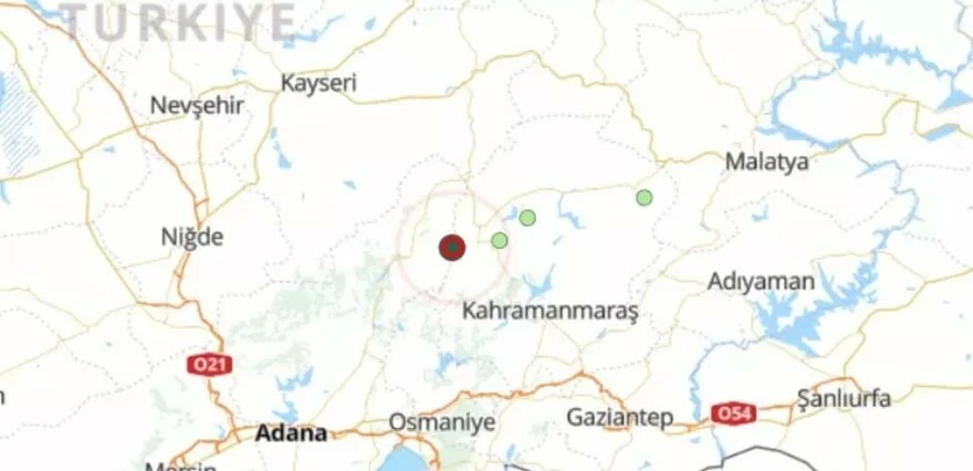Kahramanmaraş'ta 4.6 büyüklüğünde deprem! Çevre illerden de hissedildi