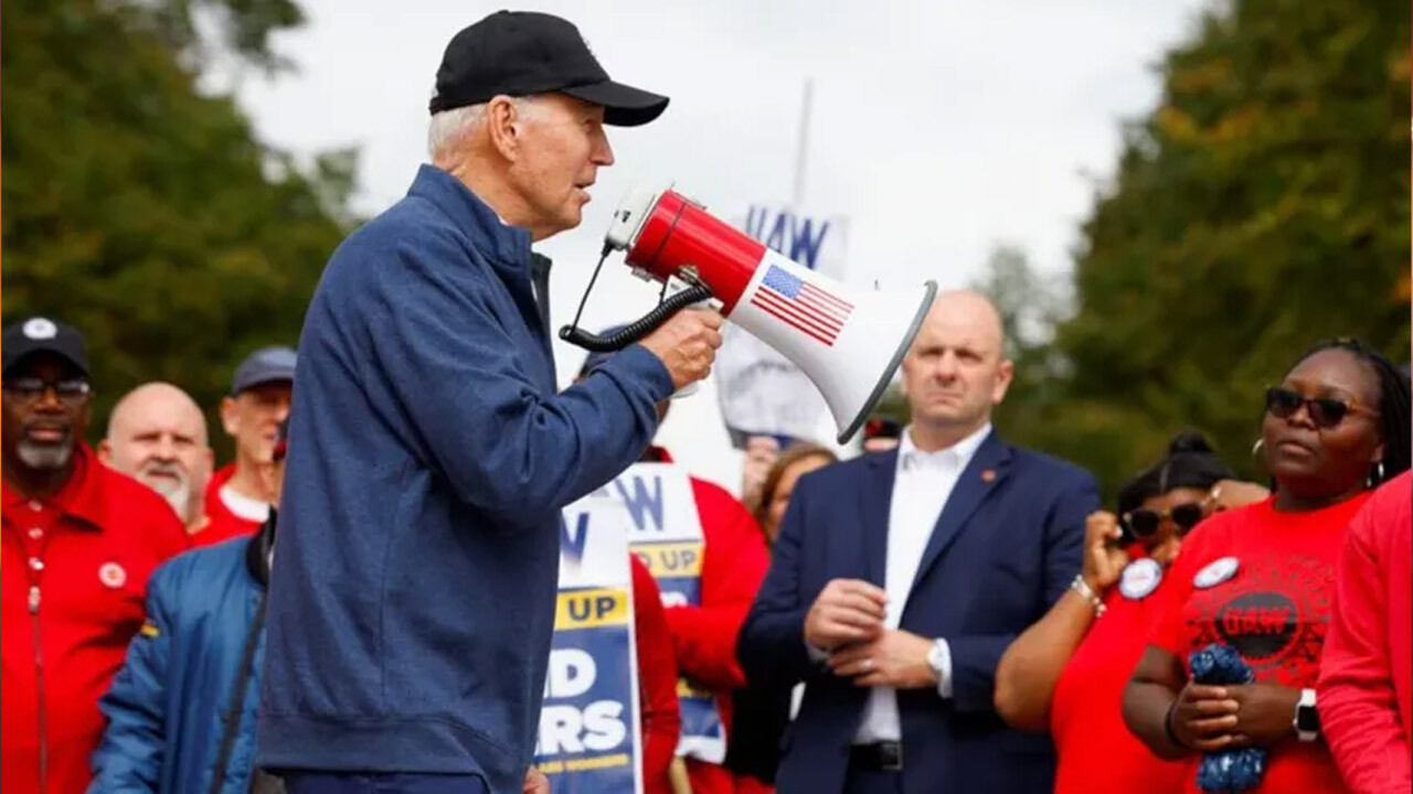 ABD tarihinde bir ilk! Biden işçilerin eylemine katıldı: Grev sözcüsü oldu