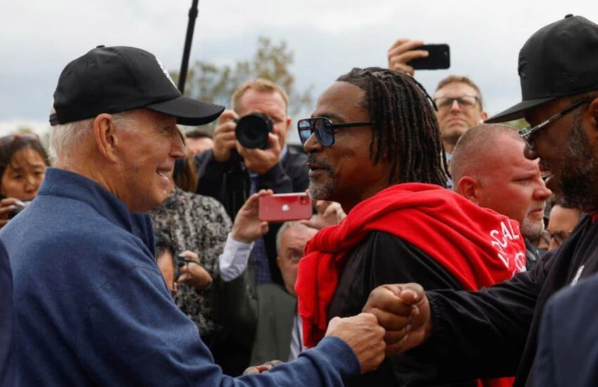 ABD tarihinde bir ilk! Biden işçilerin eylemine katıldı: Grev sözcüsü oldu