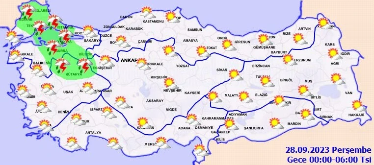 Sağanak, fırtına, gök gürültüsü... Meteoroloji İstanbul dahil birçok ili uyardı! (27 Eylül il il hava durumu)