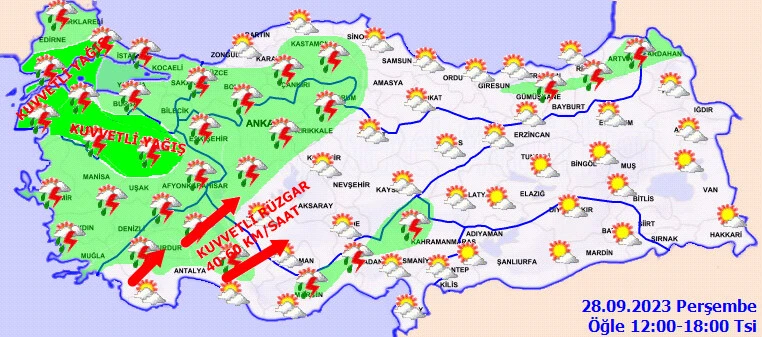 Sonbahar tam anlamıyla geldi! Sıcaklıklar düşüyor, Meteoroloji 30 ili uyardı: Sel, yıldırım, rüzgar...