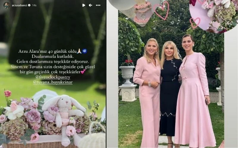 Sabancılar’ın bebeğinin 40’ı çıktı! Nazlı ve Arzu Sabancı’nın mevlid şıklığı sosyal medyayı salladı…