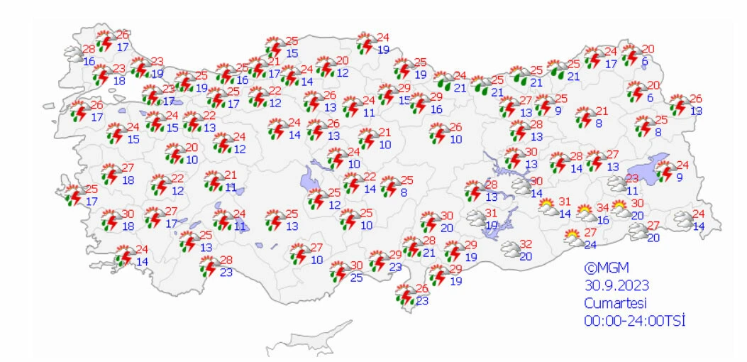 7 bölge için 'sarı' alarm! Meteoroloji'den uyarılar peş peşe: Sağanak yağışa dikkat!