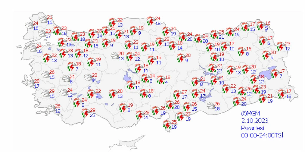 7 bölge için 'sarı' alarm! Meteoroloji'den uyarılar peş peşe: Sağanak yağışa dikkat!
