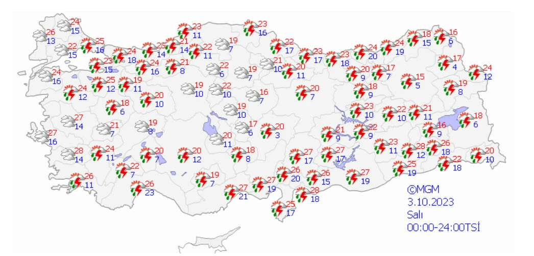 7 bölge için 'sarı' alarm! Meteoroloji'den uyarılar peş peşe: Sağanak yağışa dikkat!