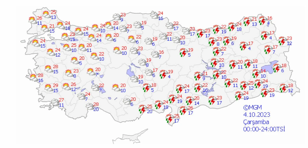 7 bölge için 'sarı' alarm! Meteoroloji'den uyarılar peş peşe: Sağanak yağışa dikkat!