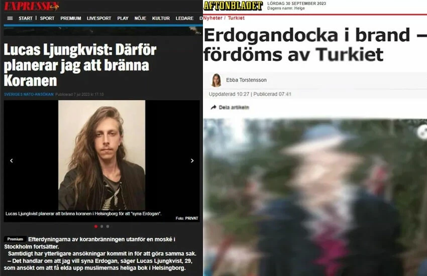 İsveç basını alçak eylemin failini manşete taşıdı: İstediğim tam olarak buydu