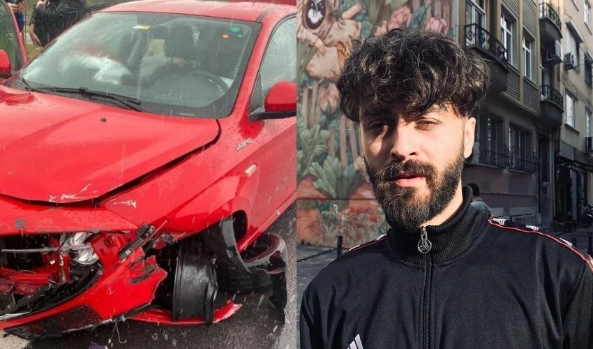 Ünlü rapçi konsere yetişmeye çalışırken kaza geçirdi