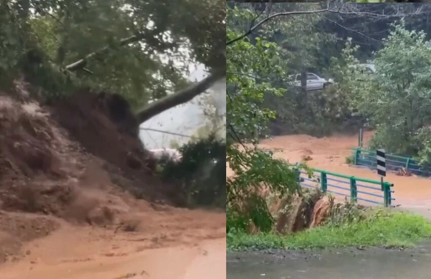 Rize ve Artvin sele teslim! Dereler yükseldi, araçlar sürüklendi