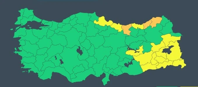MGM, sağanak yağışların özellikle ülkenin doğusunu etkisi altına alacağını bildirdi