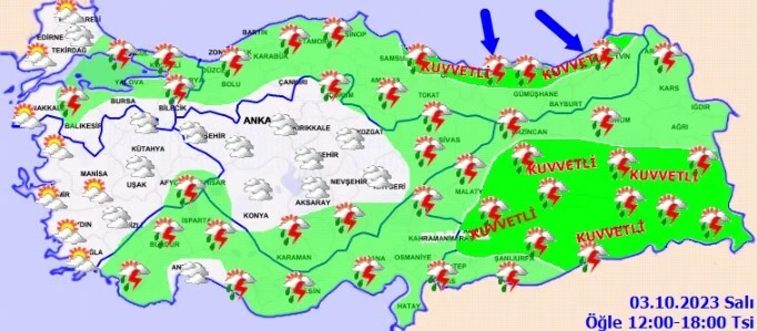 Meteoroloji'den 17 ile sarı ve turuncu kodlu uyarı: Sağanak bir anda bastıracak! Sel ve su baskınlarına dikkat... (3 Ekim hava durumu)