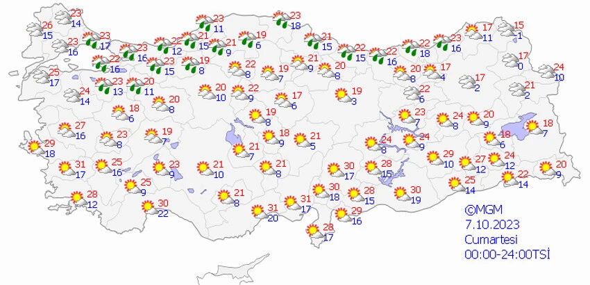 Meteoroloji sarı kodla il il uyardı! Kuvvetli geliyor, dikkat olun (4 Ekim 2023 hava durumu)