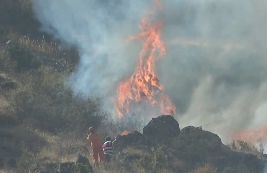 Çöpleri yakmak istedi: İki hektarlık alan küle döndü!