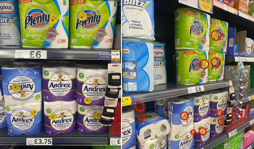 Pahalılığın artmasıyla tuvalet kağıtları için marketler hırsızlık önlemini aldı