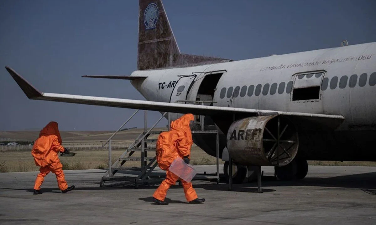 Esenboğa Havalimanı’nda hareketli dakikalar: Hızlı müdahale ile tehlike önlendi