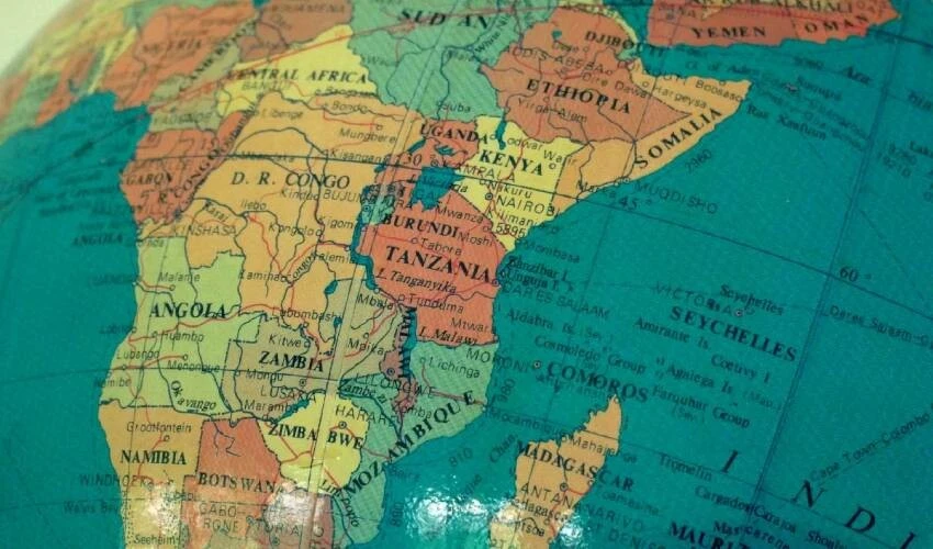 afrika ülkeleri dünya haritası