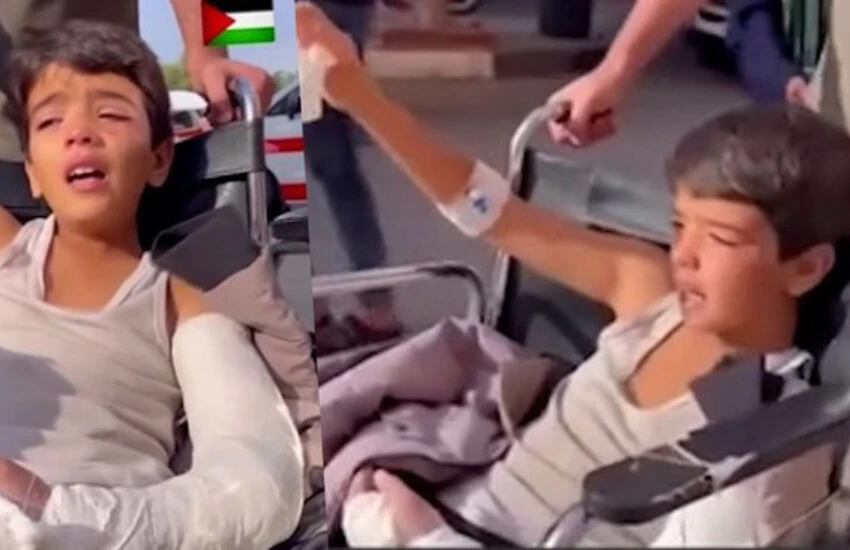 Filistinli çocuğun saldırılarda ölen kardeşine vedası yürekleri dağladı…