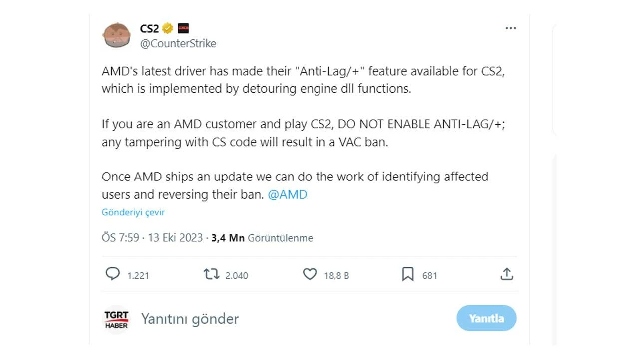 Valve'dan 'Counter Strike 2' kullanıcılarına uyarı: Özelliği açarsanız ban yersiniz!