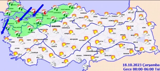 Meteoroloji'den birçok ile sarı kodlu uyarı! Güneşe veda vakti... Sağanak tüm yurdu esir alacak (17 Ekim hava durumu)