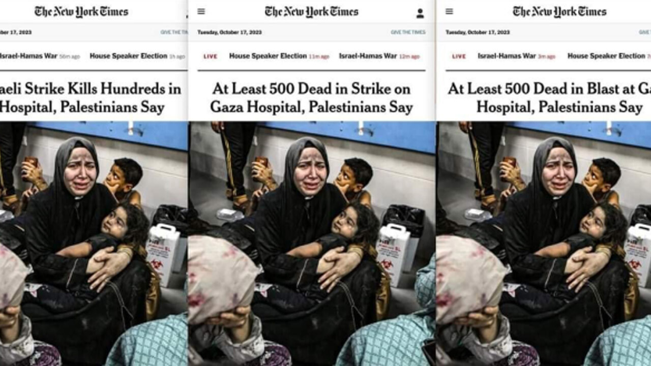 3 kez manşet değiştirdi... ABD merkezli gazete İsrail&#039;i aklamak için her yolu denedi