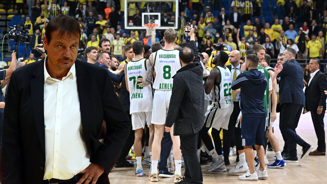 Fenerbahçe, Panathinaikos&#039;u devirdi, ortalık bir anda karıştı! Ergin Ataman polise şikayet etti