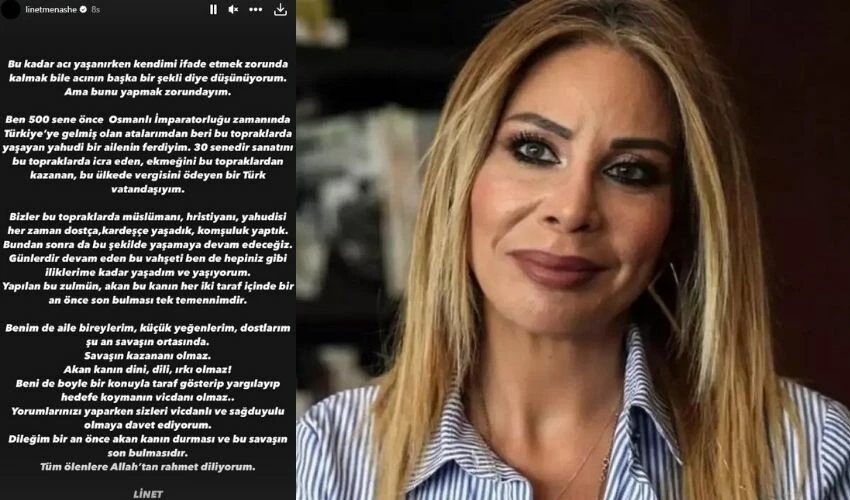 Gazze’deki saldırıya sessiz kaldığı için tepki çekmişti! Linet kendini savundu