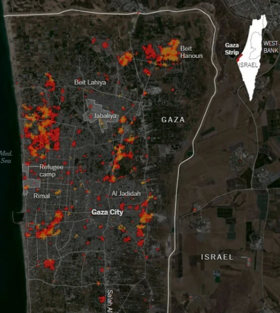 İsrail'in kara harekatı hazırlığı uydu kamerasında: Gazze sınırına sadece 6 km mesafedeler