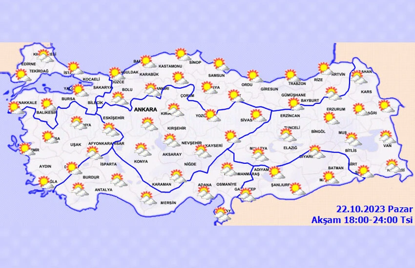 Bu saatlere dikkat! Meteoroloji'den sis ve pus uyarısı... 22 Ekim 2023 il il hava durumu raporu