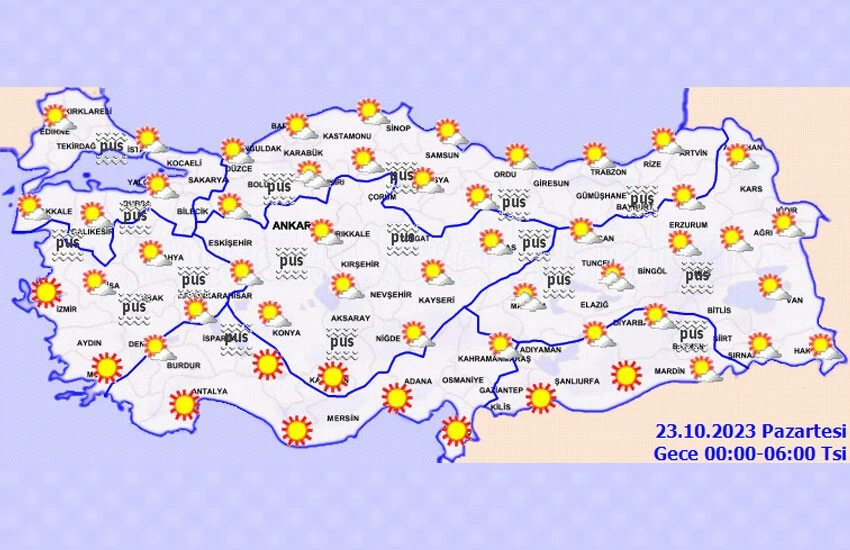 Bu saatlere dikkat! Meteoroloji'den sis ve pus uyarısı... 22 Ekim 2023 il il hava durumu raporu