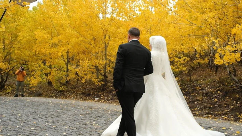 Düğün çekimi sırasında korkutan sürpriz