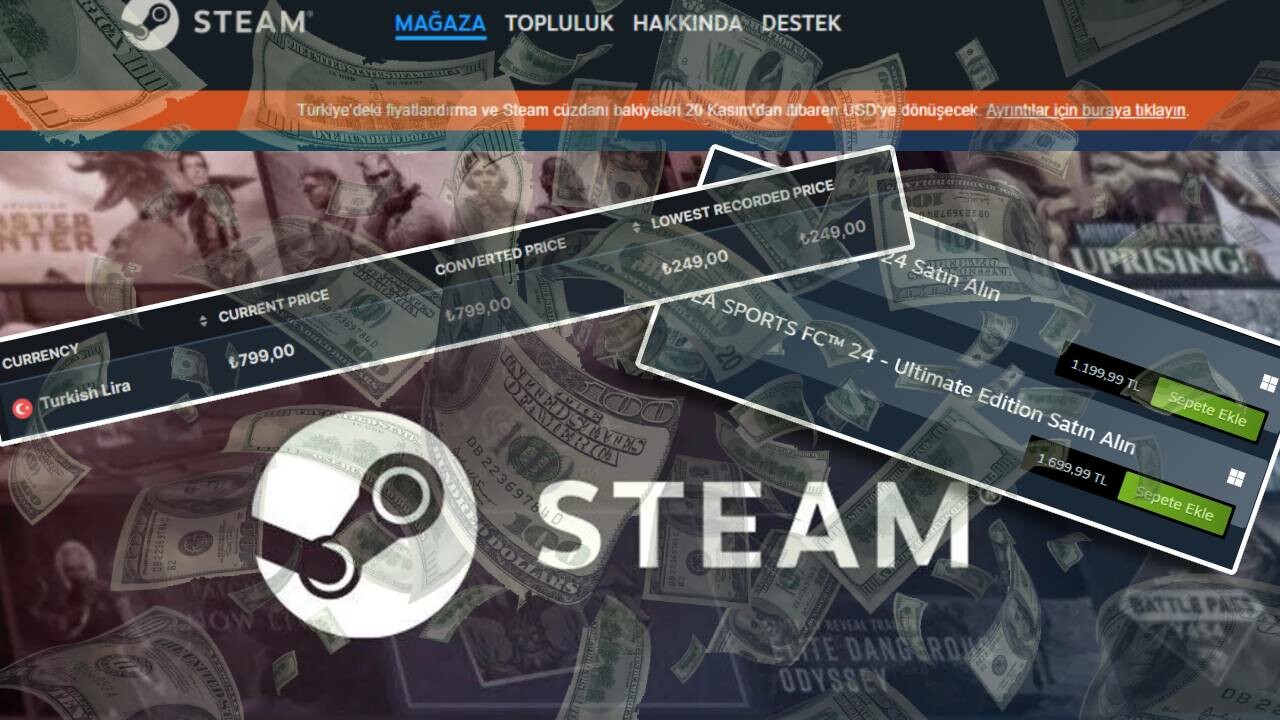 Steam&#039;den şok karar! Türkiye pazarından çekiliyor... TL yerine Dolar kuru geliyor!