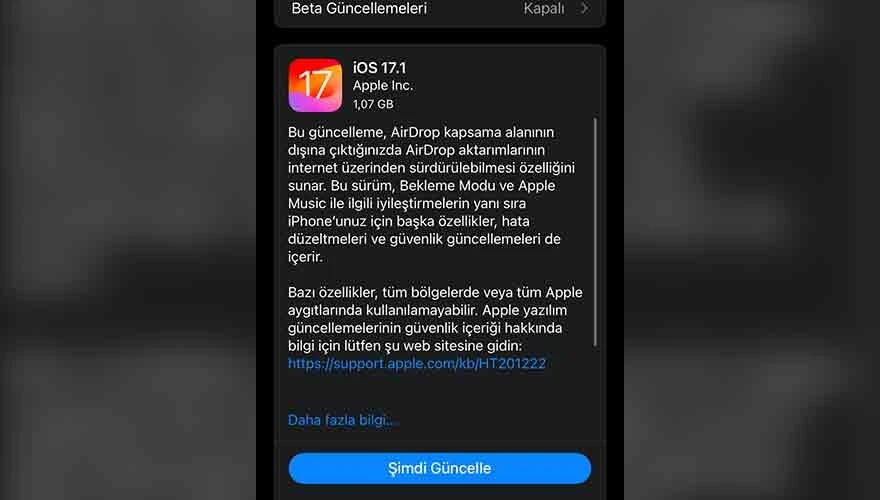 iOS 17.1 yayınlandı: iPhone'a yeni özellikler geldi