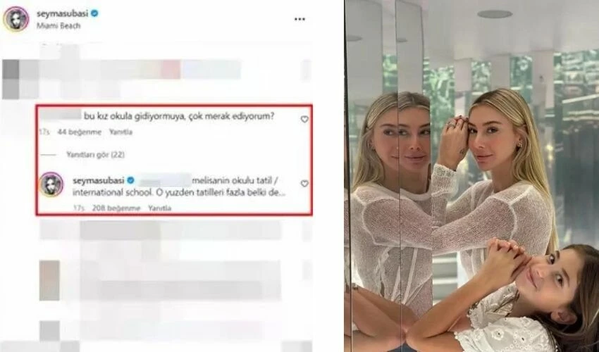 Kızı ile ilgili yapılan yoruma sessiz kalmayan Şeyma Subaşı, verdiği cevapla yine tartışma oluşturdu